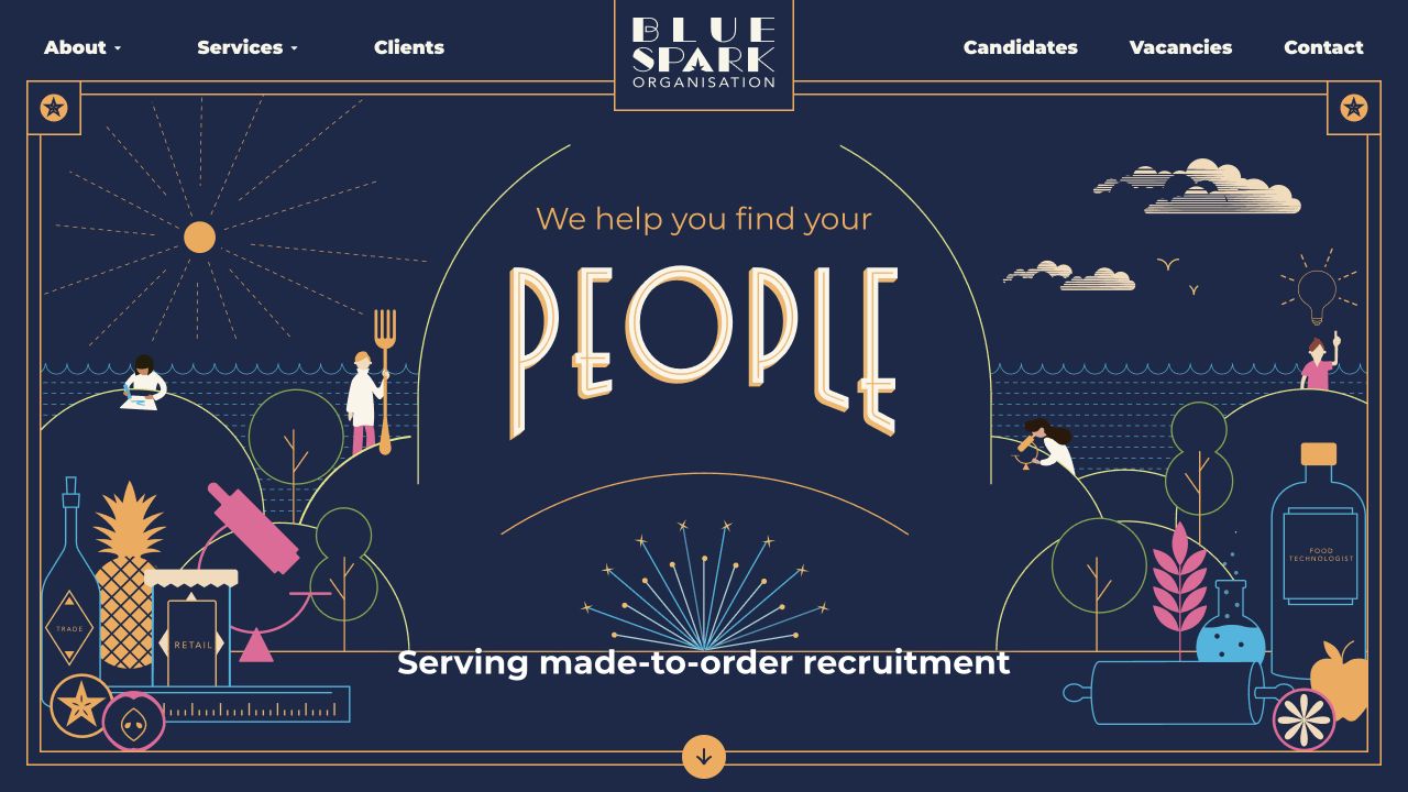 Blue Spark website homepage